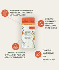 Déodorant naturel sans bicarbonate de soude et sans aluminium - Monoï - Tanit - 60g