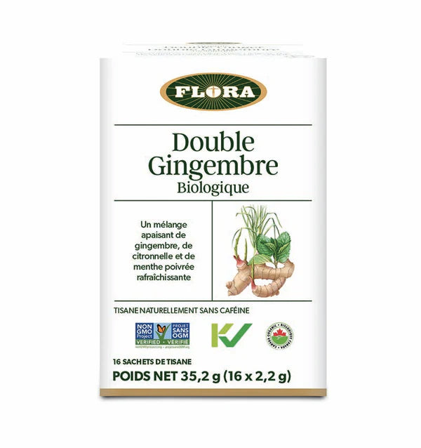 Tisane Double Gingembre - Flora - 16 sachets de 2,2g