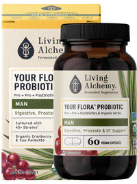 Votre flore probiotique pour Homme - Living Alchemy - 60 capsules