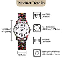 Montre extensible pour femmes - Modèle Fleuri