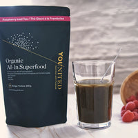 All-in Superfoods - Superaliments verts complets - Thé glacé à la framboise - Younited Wellness - 292g