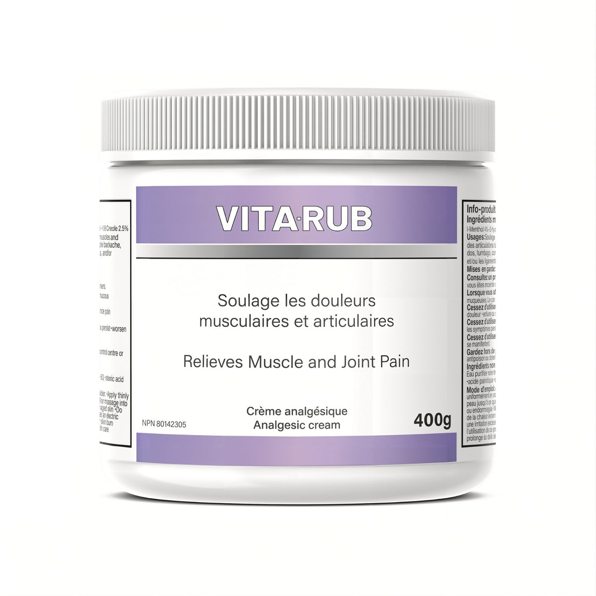 Vitarub - Vita-rub - Vita Rub - Crème Analgésique - 400g